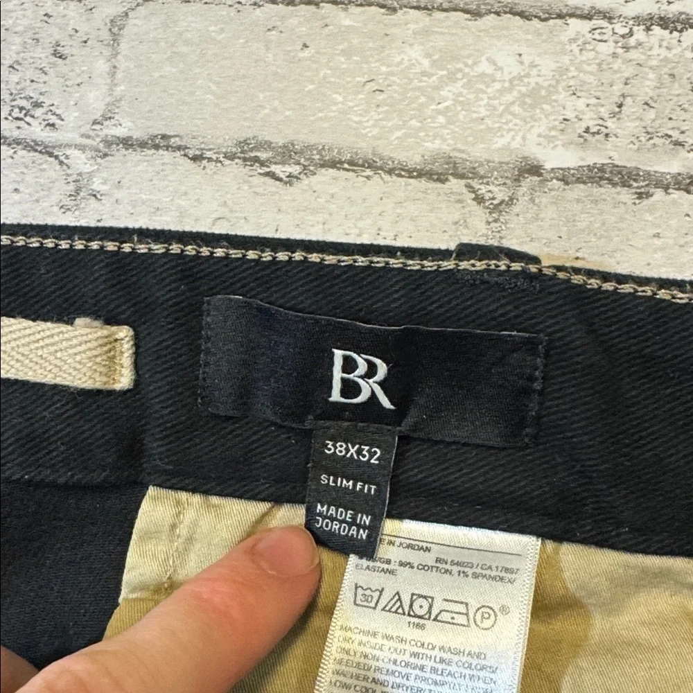 Banana Republic mens 38x32 slim fit black cotton  vintage style cargo pants EUC